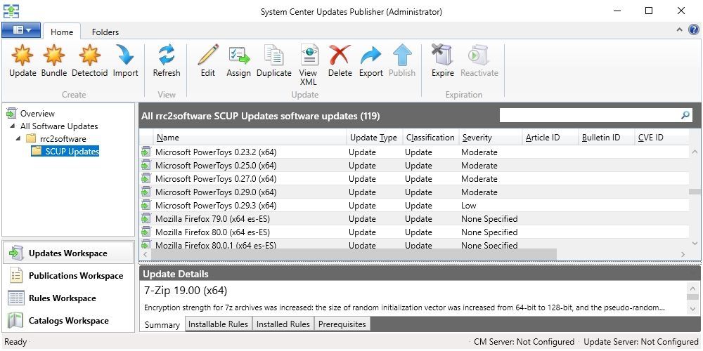 rrc2software SCUP Updates (2021/08/25): Nuevas actualizaciones
